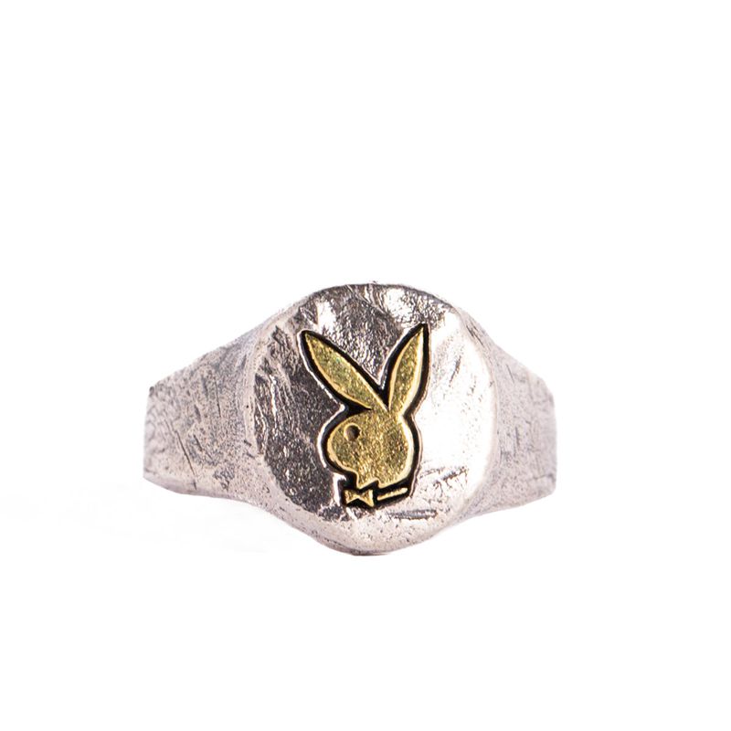 Bijuterii Barbati Playboy Circular Rabbit Head Ring Metal | SWOB-80326