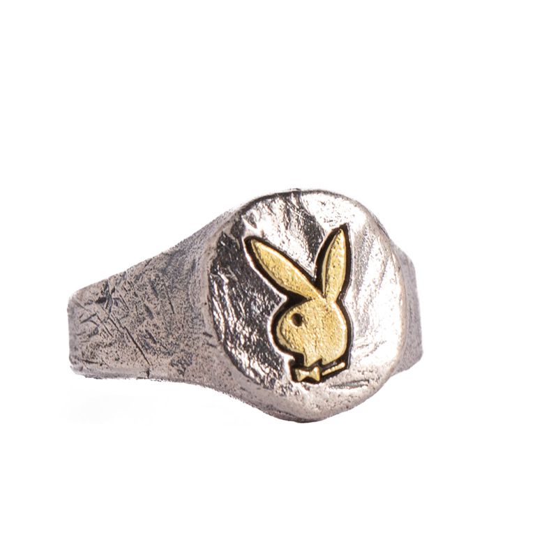 Bijuterii Barbati Playboy Circular Rabbit Head Ring Metal | SWOB-80326