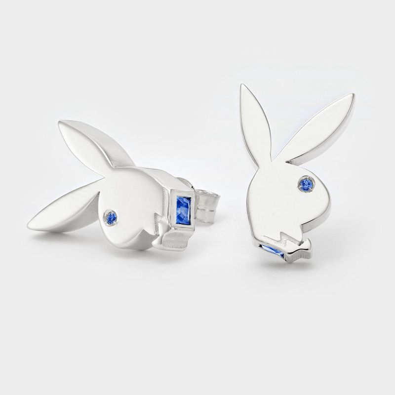 Bijuterii Barbati Playboy Fancy Bunny Earring Studs Turcoaz | EFDO-48726