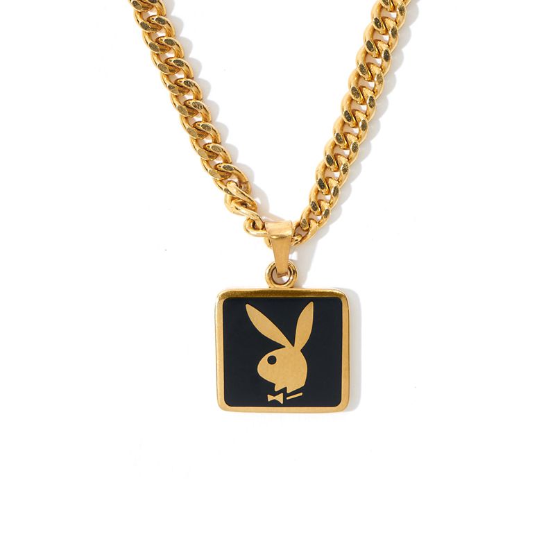 Bijuterii Barbati Playboy Grosolan Gold Rabbit Head Chain Aurii | SMCU-07419