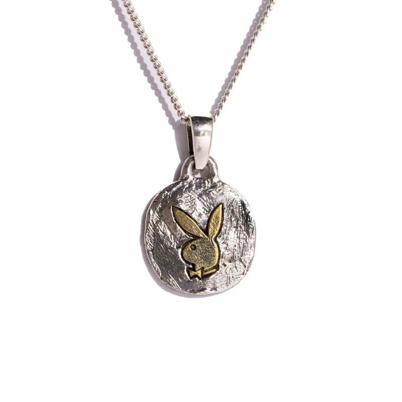 Bijuterii Barbati Playboy Rabbit Head Coin Pendant Necklace Metal | XCRP-98351