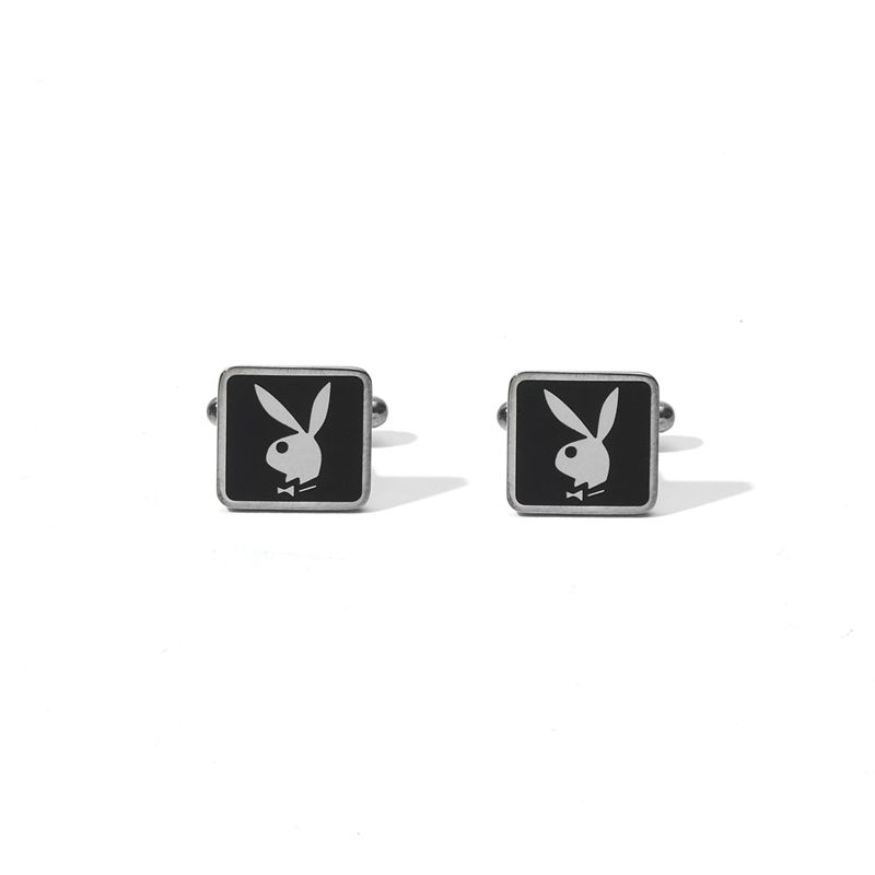 Bijuterii Barbati Playboy Rabbit Head Cufflinks Argintii | ZWMK-67304