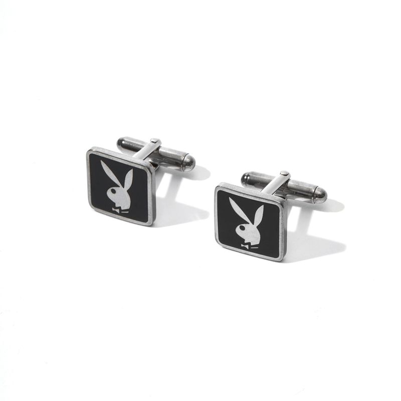 Bijuterii Barbati Playboy Rabbit Head Cufflinks Argintii | ZWMK-67304