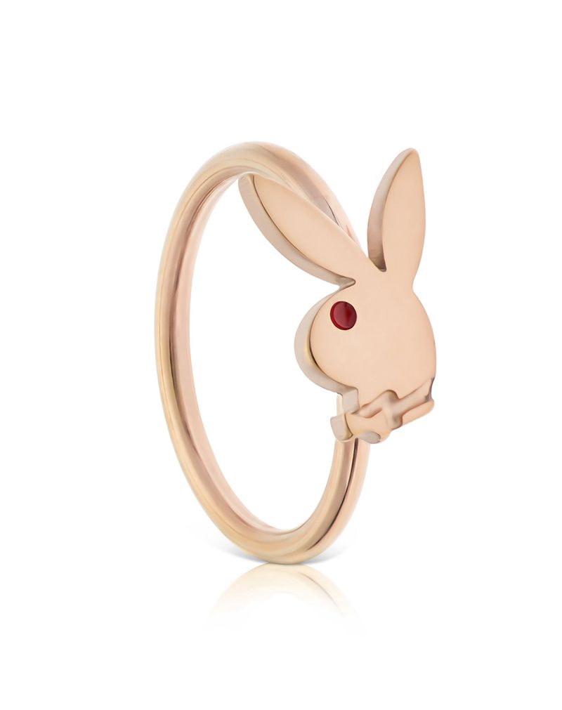 Bijuterii Barbati Playboy Rabbit Head Nose Ring Aurii | WMXE-52139