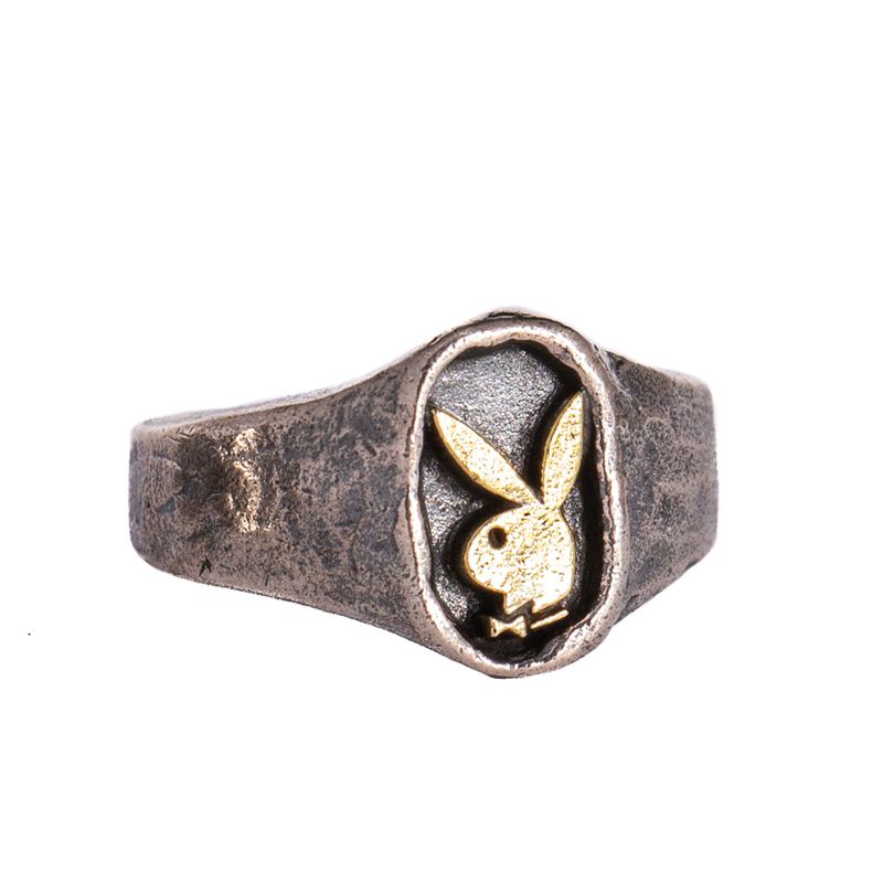 Bijuterii Barbati Playboy Rabbit Head Signet Ring Metal | SGDC-34967