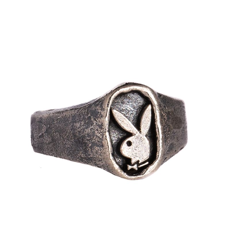 Bijuterii Barbati Playboy Rabbit Head Signet Ring Metal | SGDC-34967