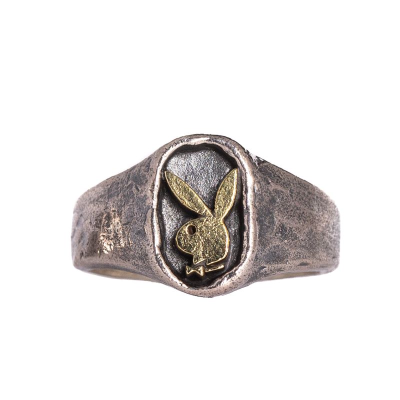 Bijuterii Barbati Playboy Rabbit Head Signet Ring Metal | SGDC-34967