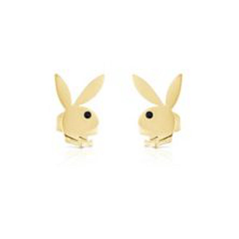 Bijuterii Barbati Playboy Rabbit Head Stud Earrings Argintii | QIYN-30941