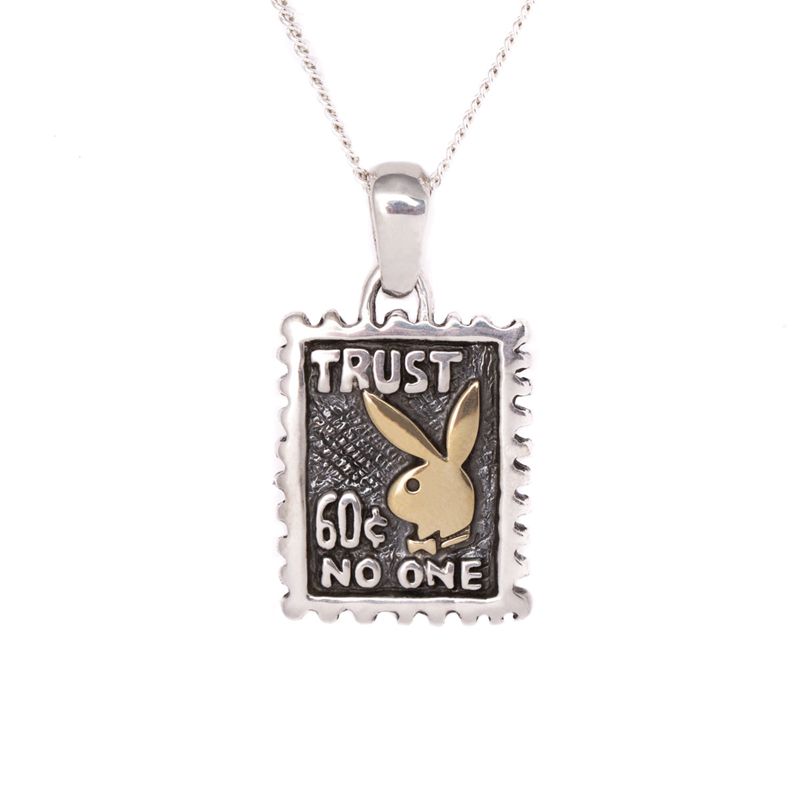 Bijuterii Barbati Playboy Trust No One Necklace Aurii | EFWS-34159