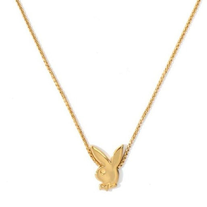 Bijuterii Dama Playboy Bunny Bead Necklace Aurii | FYLJ-95342