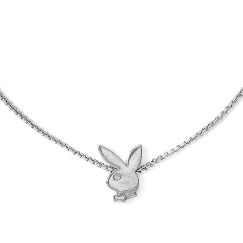 Bijuterii Dama Playboy Bunny Chain Bracelet Argintii | CTLE-13268