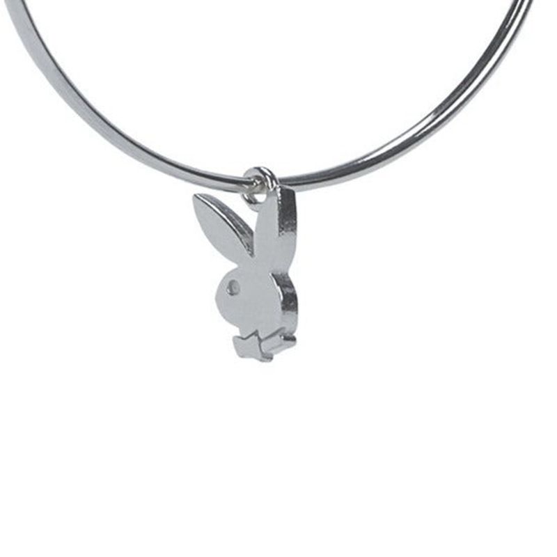 Bijuterii Dama Playboy Bunny Hoops Argintii | ODWH-75431