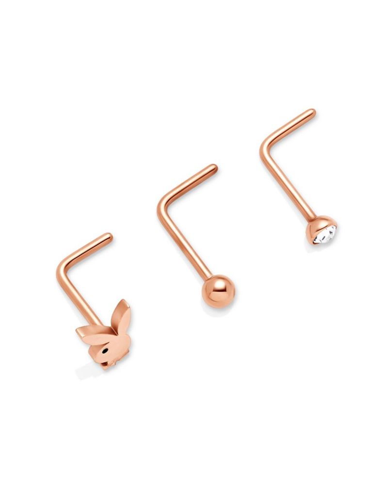 Bijuterii Dama Playboy Bunny Nose Studs Aurii | SJFK-68514