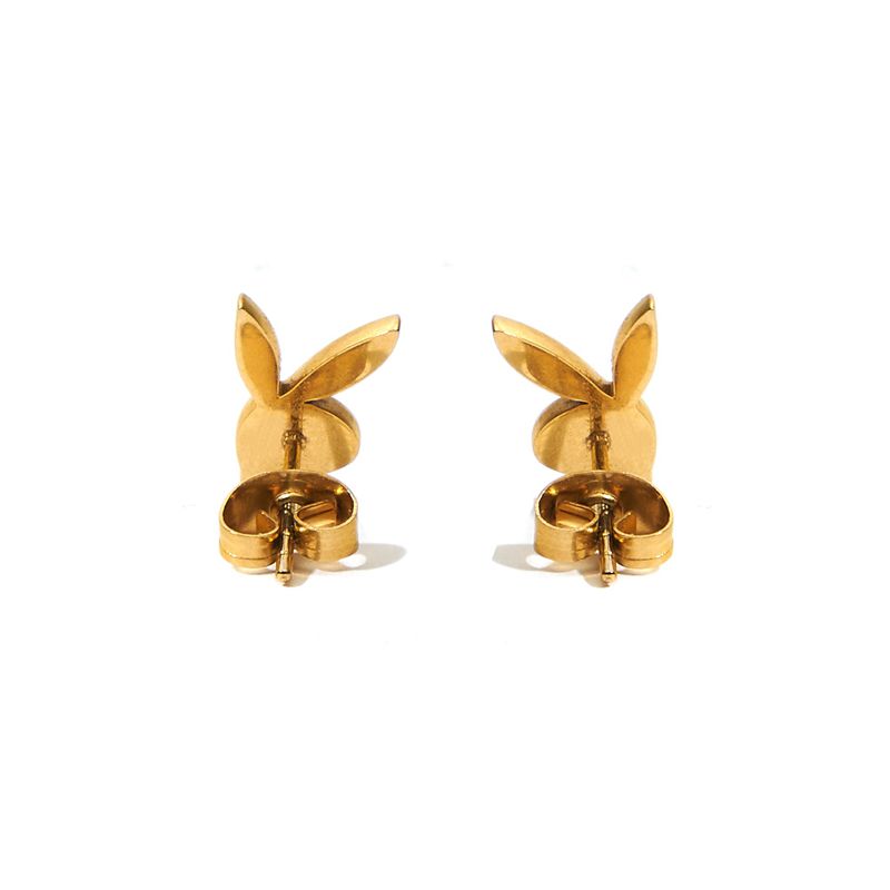 Bijuterii Dama Playboy Bunny Stud Earrings Aurii | LZSK-84526