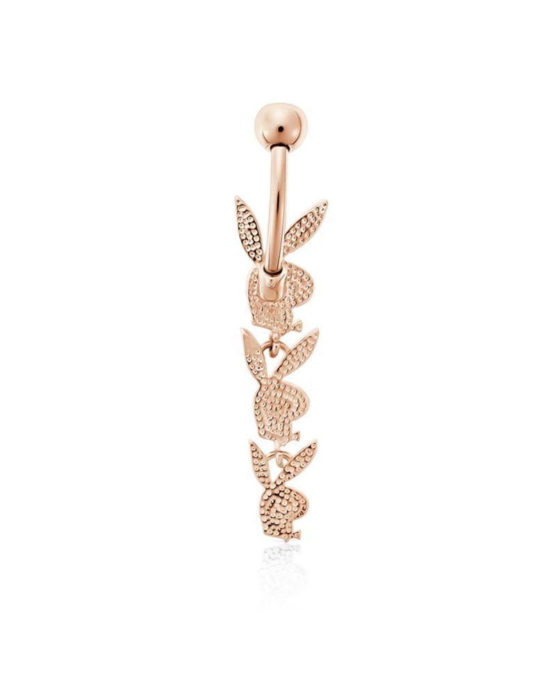 Bijuterii Dama Playboy Dangling Bunny Head Belly Ring Aurii | NDHI-61429