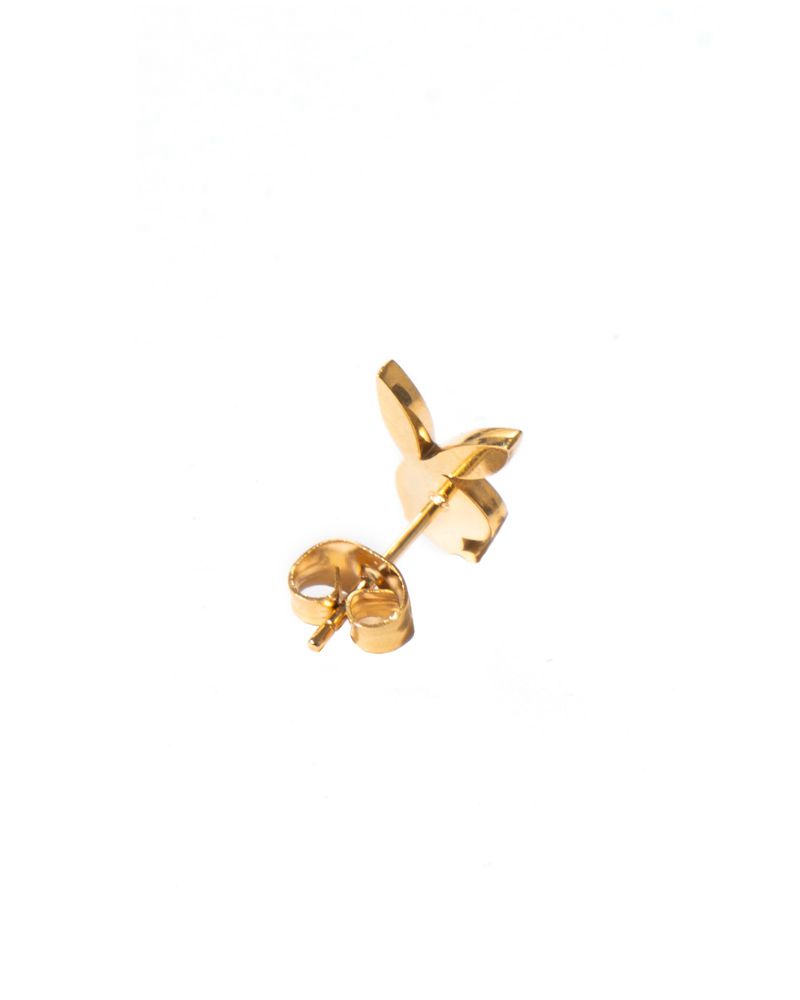 Bijuterii Dama Playboy Rabbit Head Pave Stud Earrings Aurii | EDXA-82709