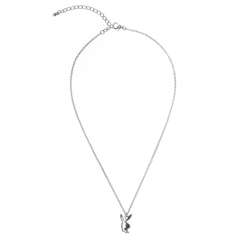 Bijuterii Dama Playboy Rabbit Head Pave Necklace Argintii | SXTE-96427