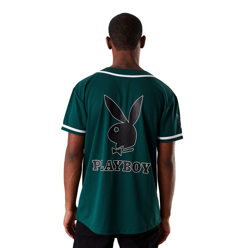 Camasa Barbati Playboy Baseball Jersey Verzi | EYJV-17384