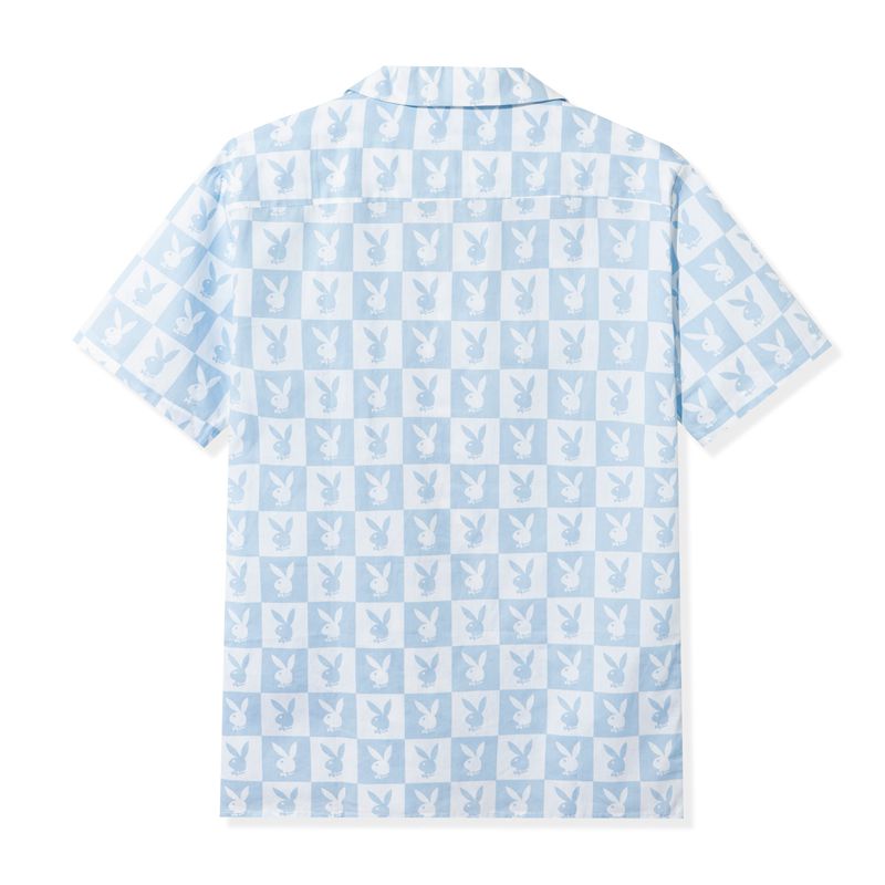 Camasa Barbati Playboy Checker Rabbit Head Button Down Albastri | HYVQ-25631