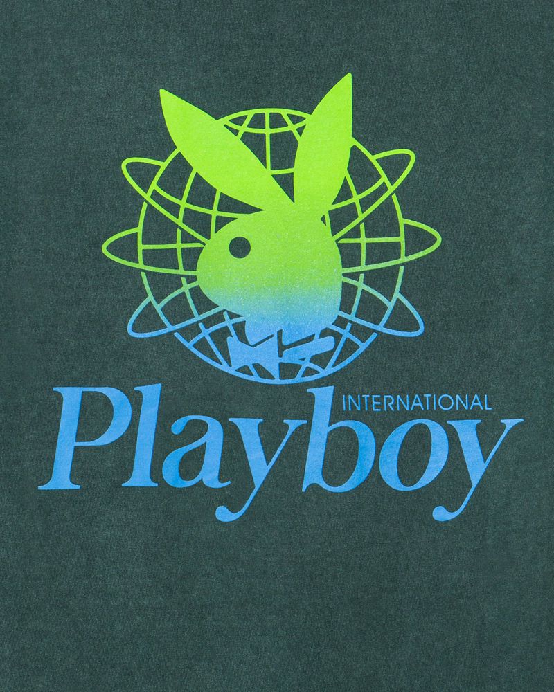 Camasa Barbati Playboy Contrast Pocket Negrii Verzi | WKAR-80693