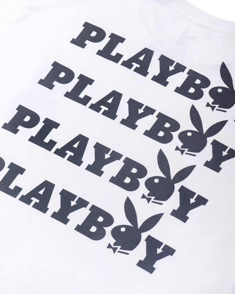 Camasa Barbati Playboy Masthead & Rabbit Head Albi Negrii | NGDH-05794