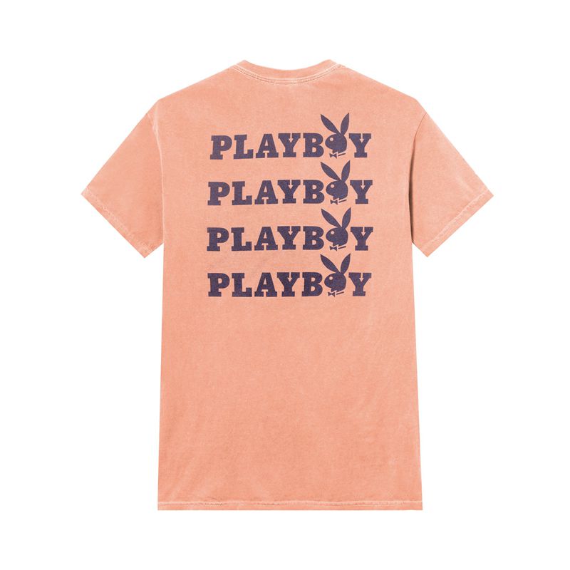 Camasa Barbati Playboy Peach Graphic Roz Violet | YNXP-78564