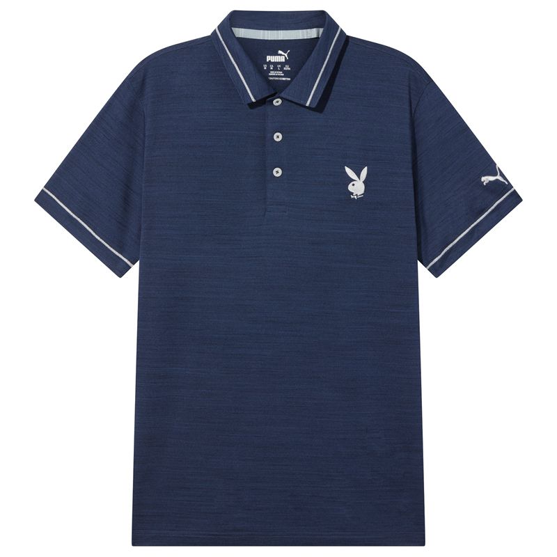 Camasa Barbati Playboy Puma Golf Tipped Performance Polo Gri | TIHX-49653