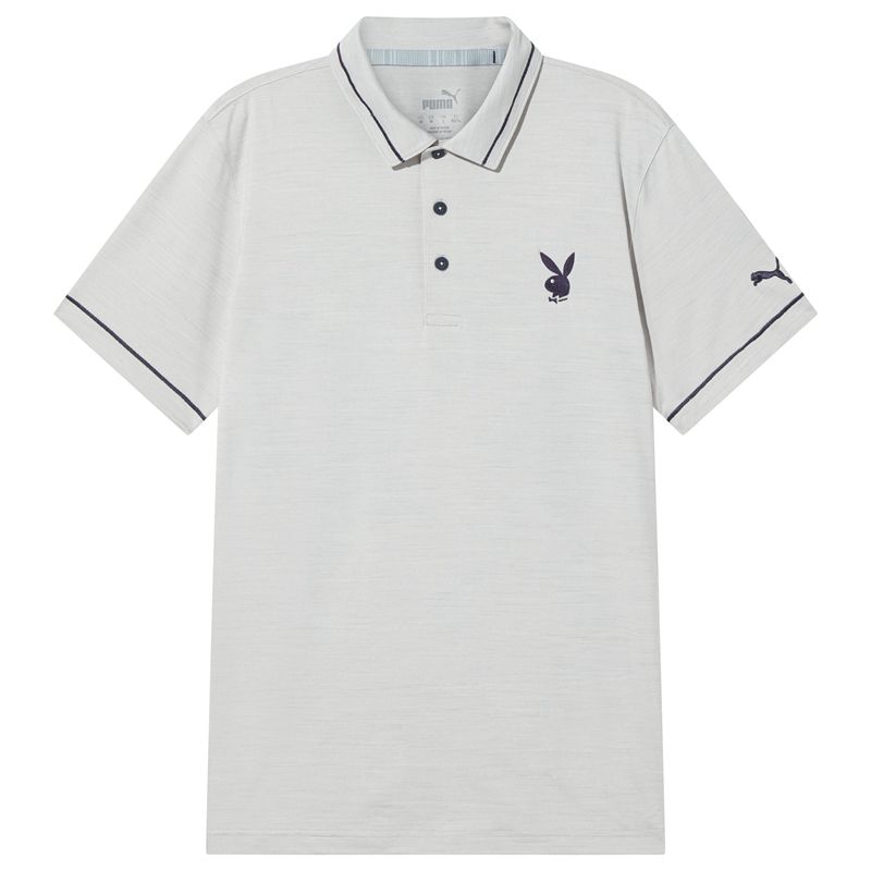 Camasa Barbati Playboy Puma Golf Tipped Performance Polo Gri | TIHX-49653