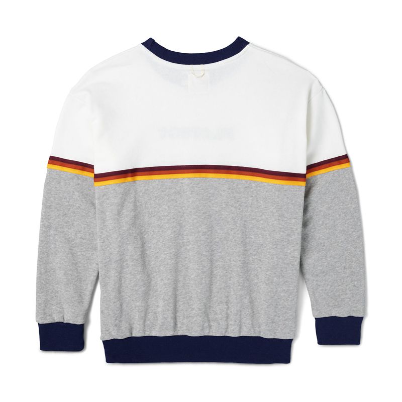 Camasa Barbati Playboy Roadtrip Striped Sweat Albi Gri | MJDY-93412