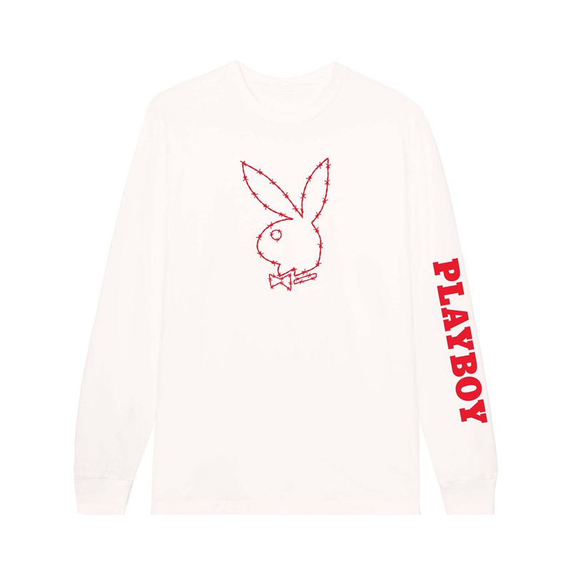 Camasa Barbati Playboy Tough Love Rabbit Head Long Sleeve Negrii | OEQY-89257