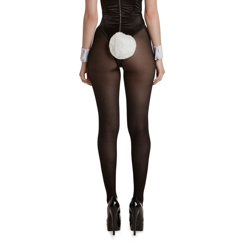 Costum De Iepuraș Dama Playboy Opaque Tights Negrii | JAPM-74309