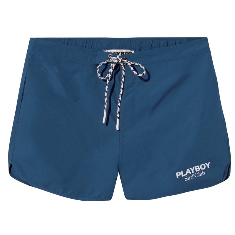 Costume De Baie Barbati Playboy Surf Club Trunks Albastri | IZAB-20613