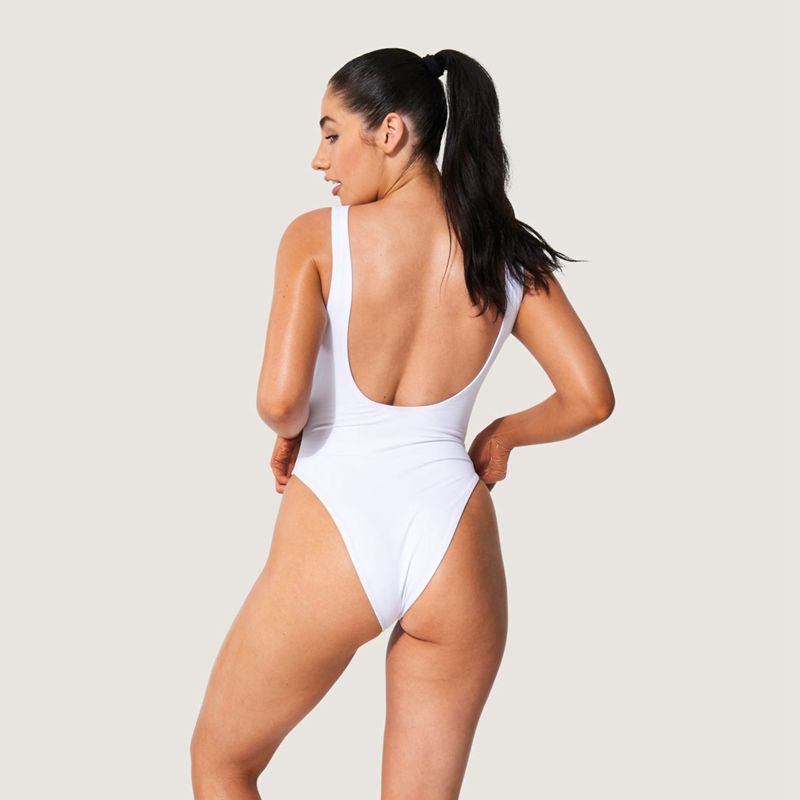 Costume De Baie Dama Playboy Clasici Masthead One Piece Albi | XZPL-74629