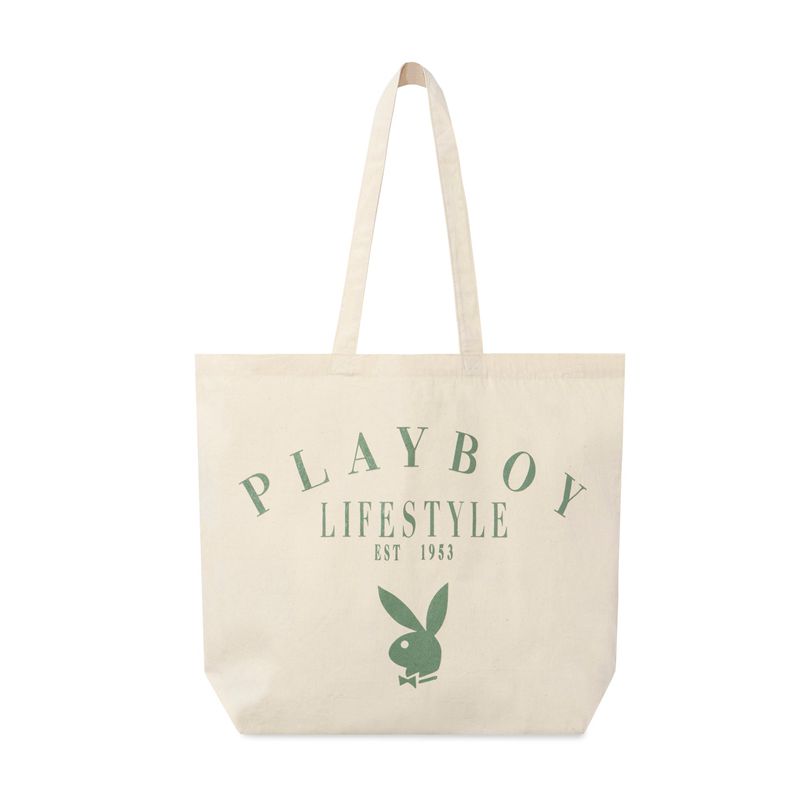 Costume De Baie Dama Playboy Lifestyle Tote Gri | NFIU-19627