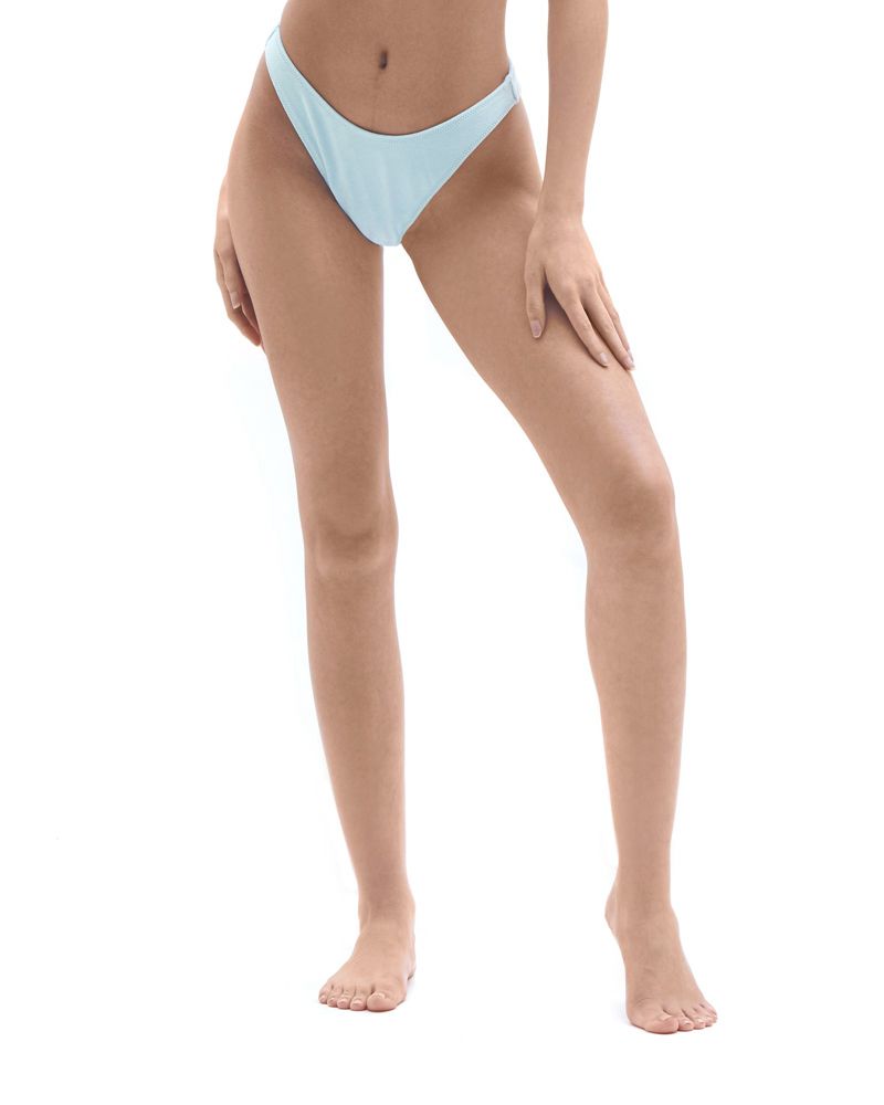 Costume De Baie Dama Playboy Terry High Side Bikini Bottom Verde Menta | MVUT-27569