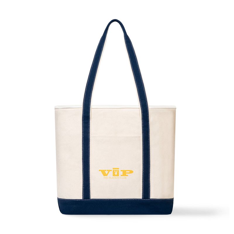 Costume De Baie Dama Playboy Vip Club Cooler Tote Negrii Albi | OGMZ-34259