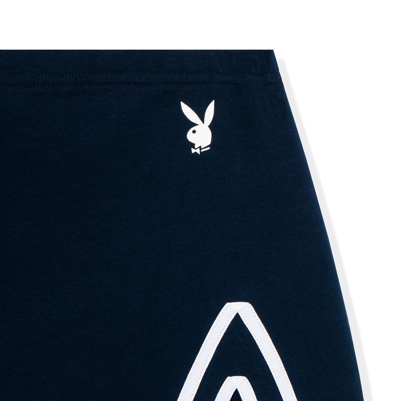 Fuste Dama Playboy Varsity Mini Albastri | PQOG-76148