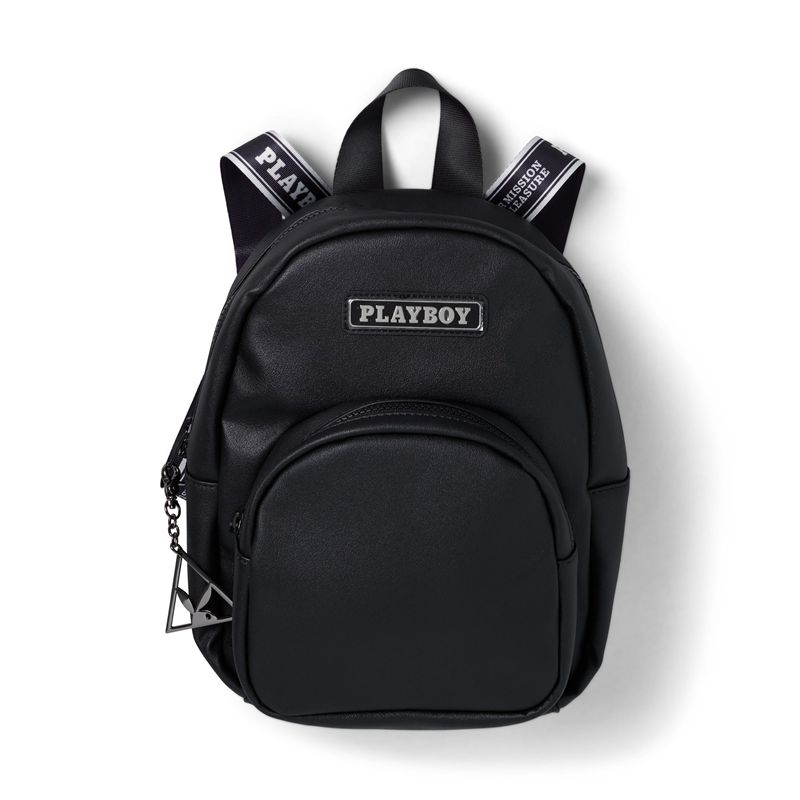 Geanta De Mana Dama Playboy Logo Mini Backpack Negrii | LDBE-84527