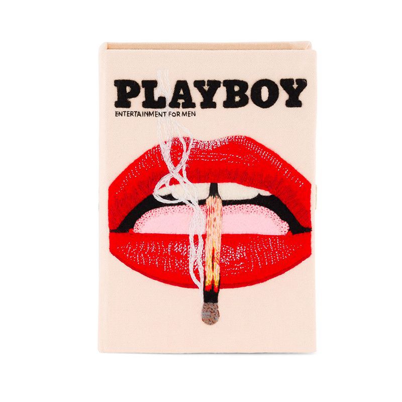 Geanta De Mana Dama Playboy Olympia Le-Tan November 2013 Cover Clutch Rosii Portocalii | TRNP-39856