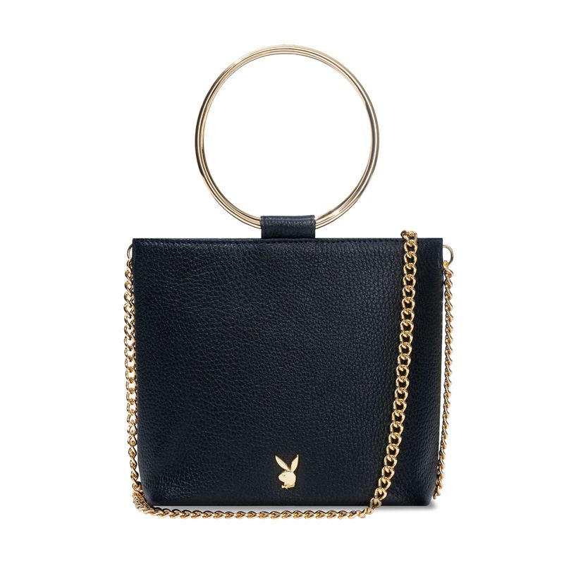 Geanta De Mana Dama Playboy Piele Ring Clutch Albi | JNQL-21096