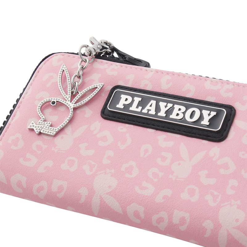 Geanta De Mana Dama Playboy Pink Cheetah Zip Wallet Roz | ZYOS-09124