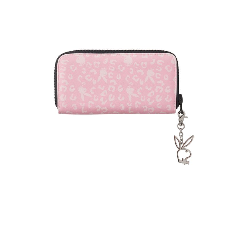 Geanta De Mana Dama Playboy Pink Cheetah Zip Wallet Roz | ZYOS-09124