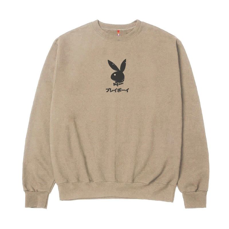 Hanorac Cu Gluga Barbati Playboy Ace Of Spades Crewneck Sweat Maro | PBYM-65372