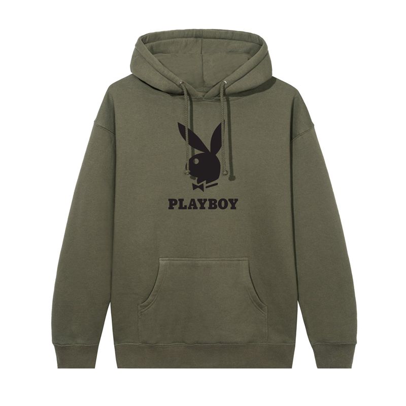 Hanorac Cu Gluga Barbati Playboy Logo Maro | VXIP-73695