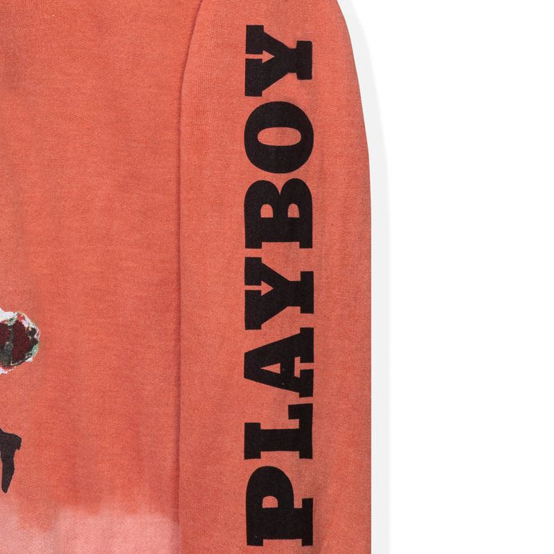 Hanorac Cu Gluga Barbati Playboy Mr. Crewneck Portocalii | MWTE-96547