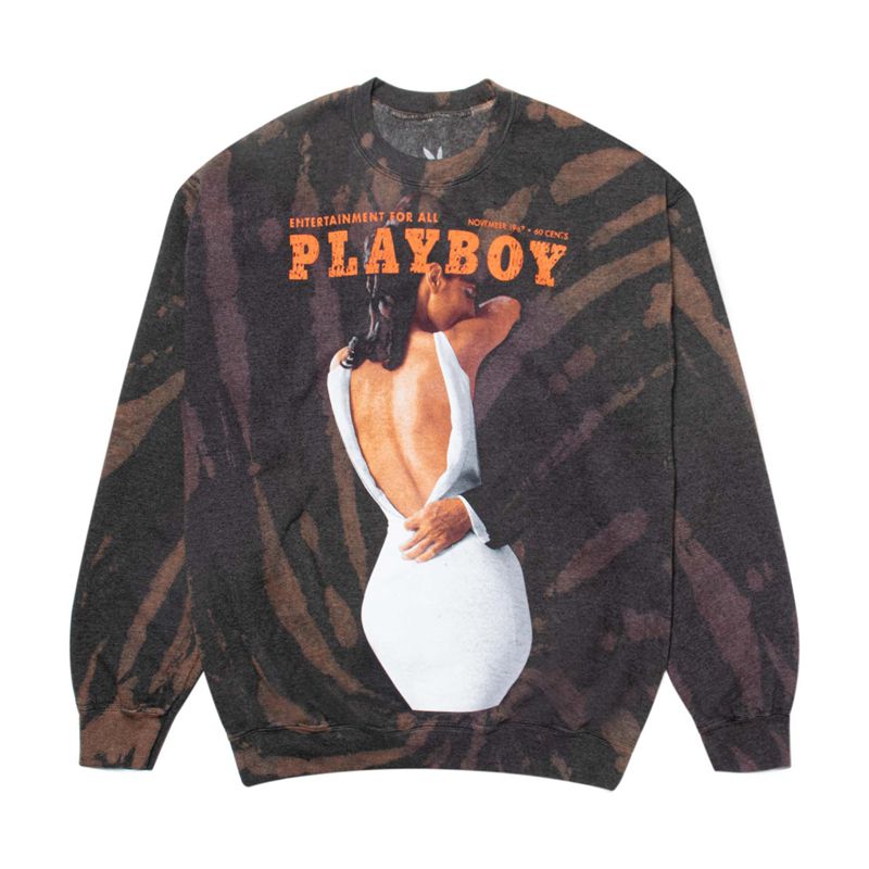 Hanorac Cu Gluga Barbati Playboy November 1967 Tie Dye Crewneck Maro | AMIG-03859