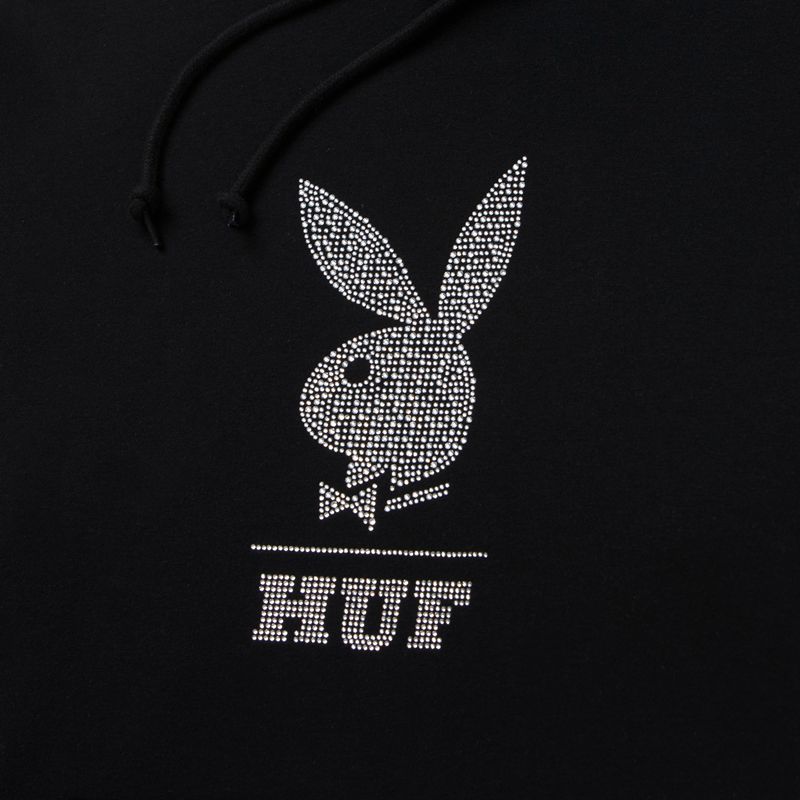 Hanorac Cu Gluga Barbati Playboy X Huf Rhinestone Gri | DGUR-53429