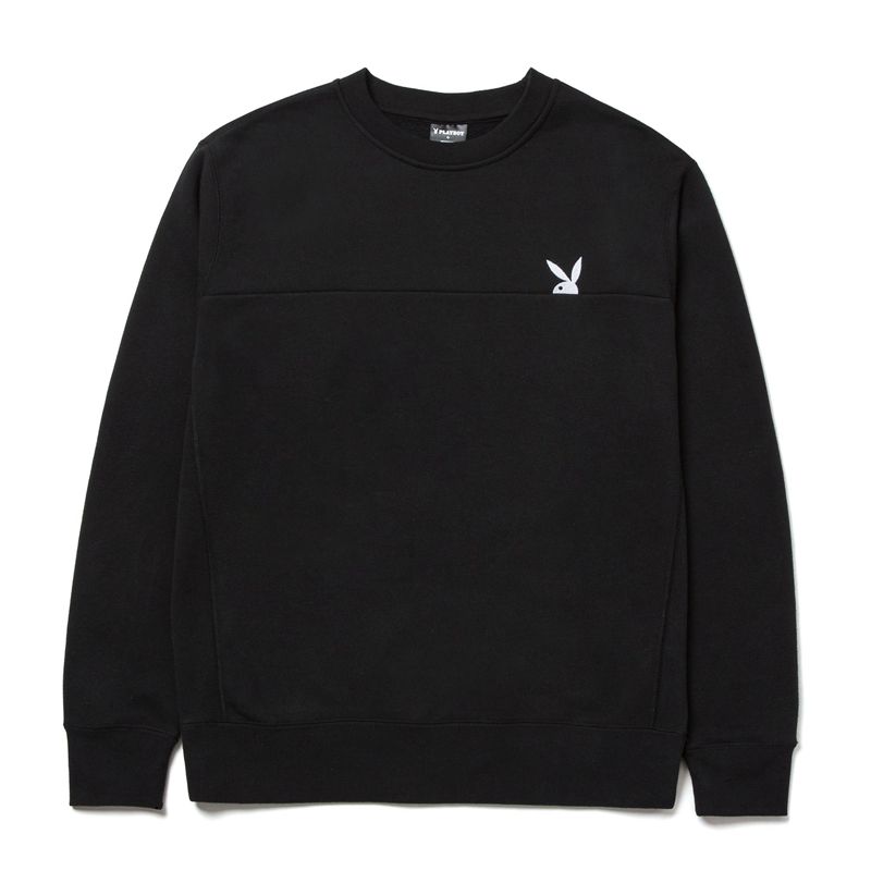 Hanorac Cu Gluga Barbati Playboy X Huf Rabbit Head Crewneck Negrii | MFJU-43502