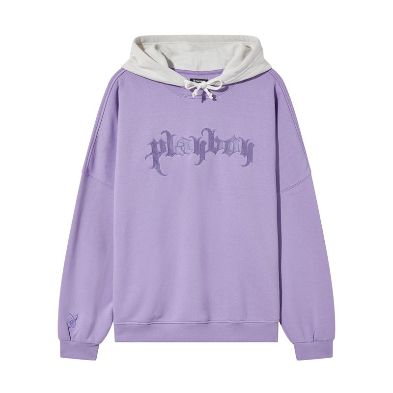 Hanorac Cu Gluga Dama Playboy Layered Violet | YZAK-14892