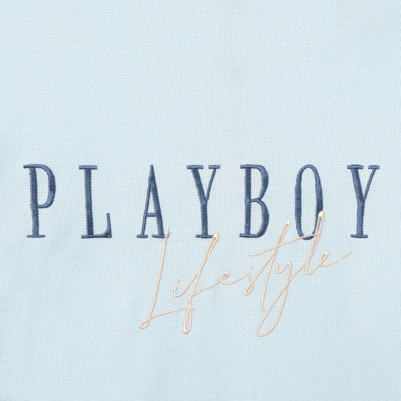 Hanorac Cu Gluga Dama Playboy Lifestyle Crewneck Albastri Deschis | VJGE-52701